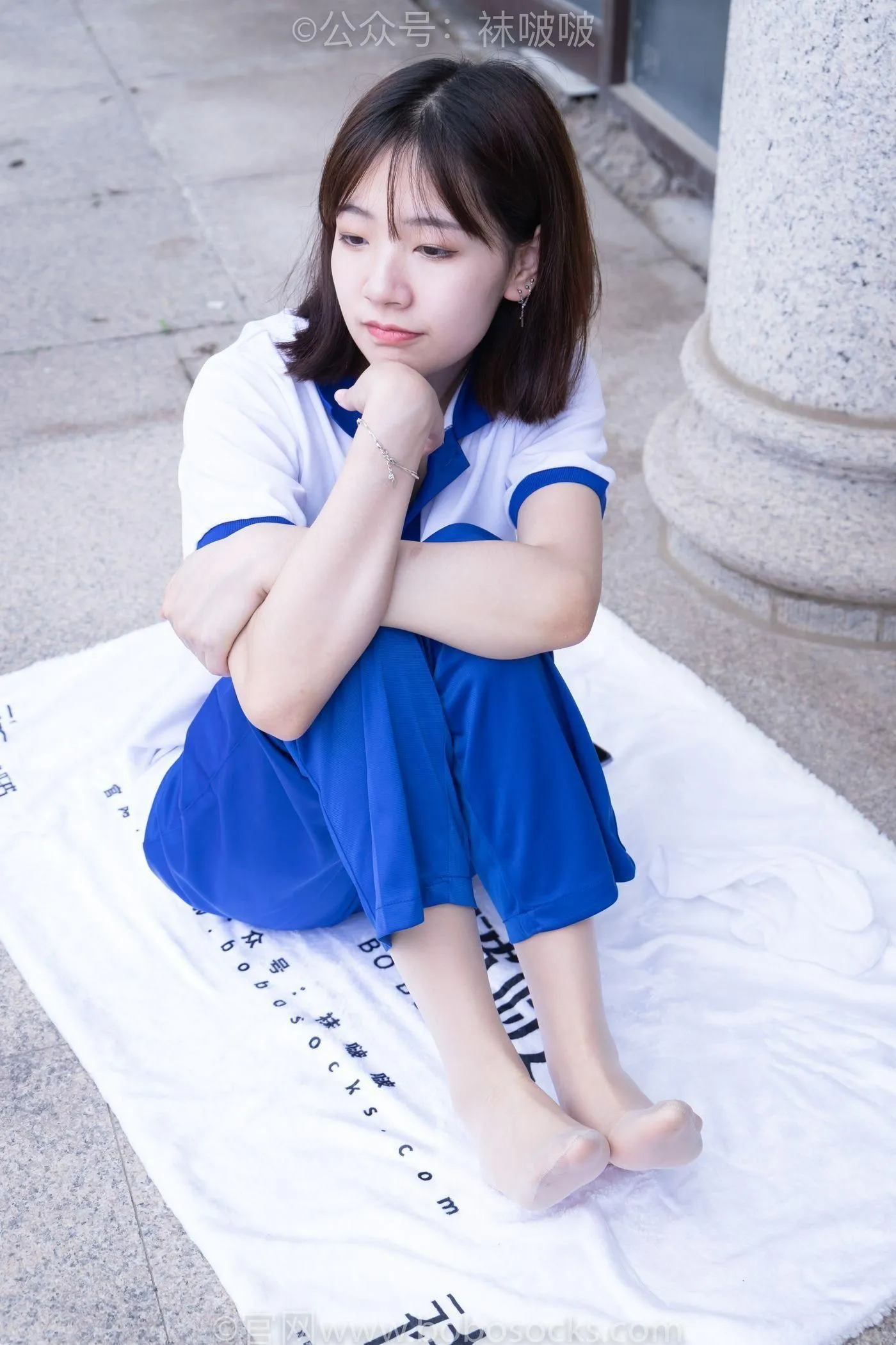 [BoBoSocks袜啵啵]NO.022 小甜豆-校服、贝壳头、白棉袜、肉丝 [140P]插图9